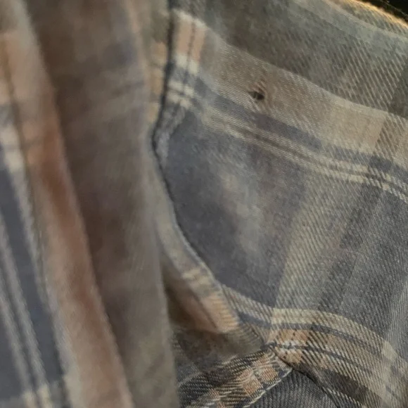 NWT Fab’ric Blue plaid open cardigan w hoodie sz M Comfy style See video - Picture 6 of 6